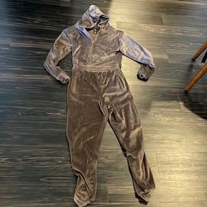 Skims velour hoodie and jogger set